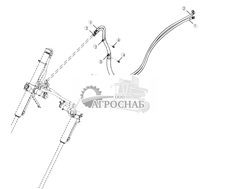Гидравлические шланги подъемного цилиндра отвала, внешний отвал (OSD) - ST26486 367.jpg